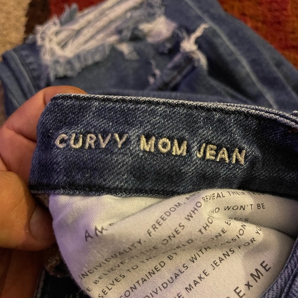 American eagle stretch distressed curvy mom jeans size 6 - Picture 7 of 11
